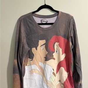 Disney little mermaid Ariel and Eric Gray  Black Logo Shirt hot topic pullover